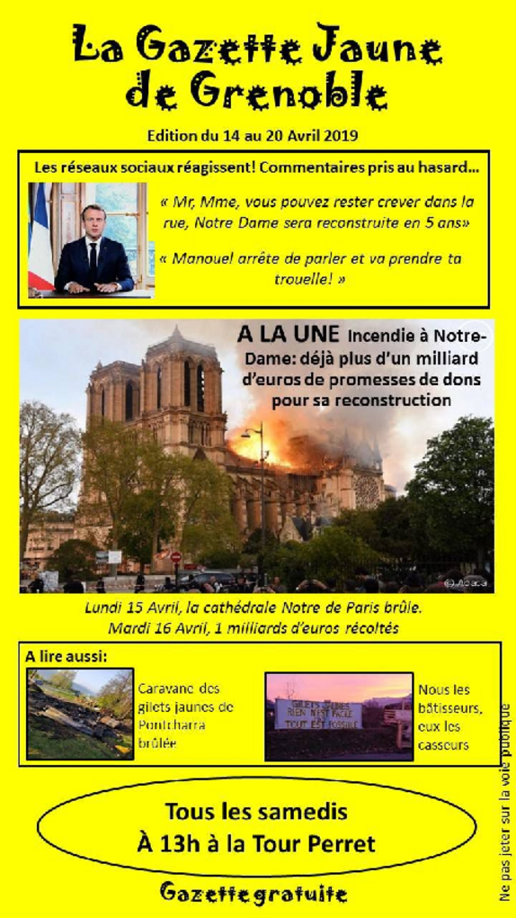 La Gazette Jaune de Grenoble (avril 2019-février 2020)
