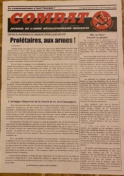 Journal "Combat" journal de l'arme révolutionnaire marxiste n45 spécial Gilets Jaunes